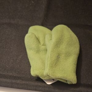 Green Fleece Mittens